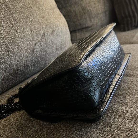 Badgley Mischka | Croco Crossbody w/ Lock & Studs - Picture 7 of 14